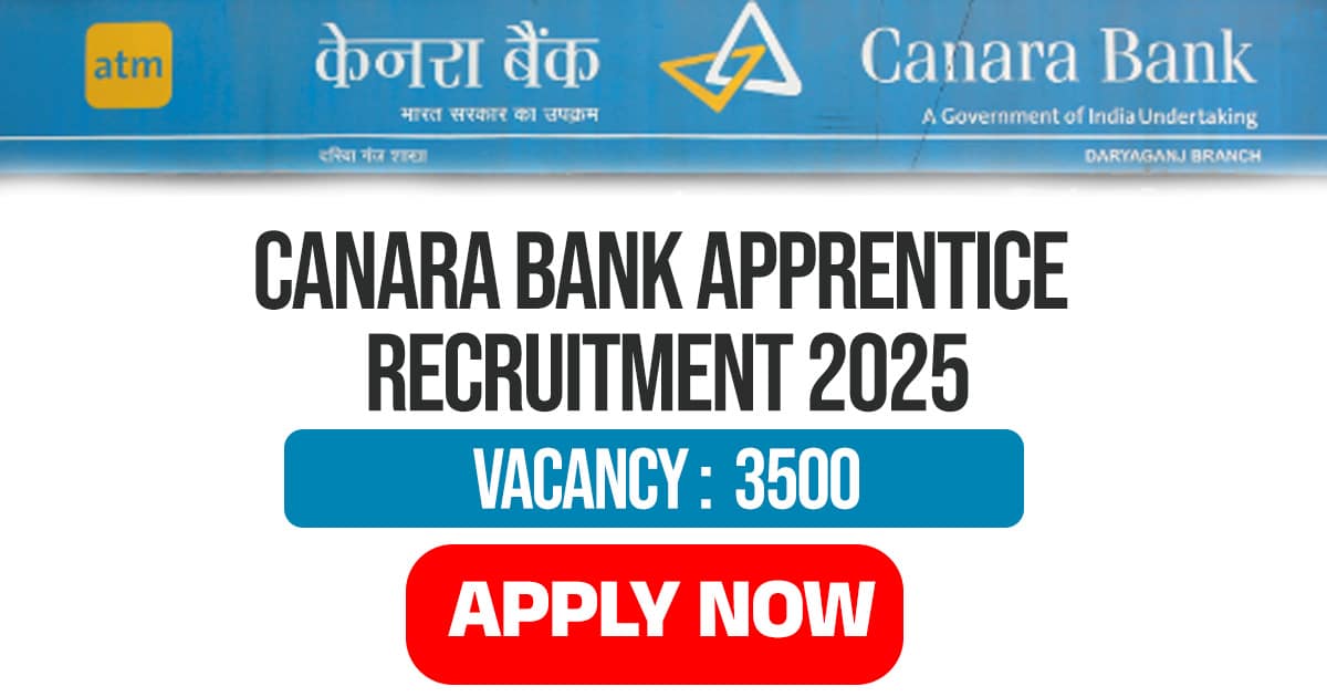 Canara Bank Apprentice Recruitment 2025