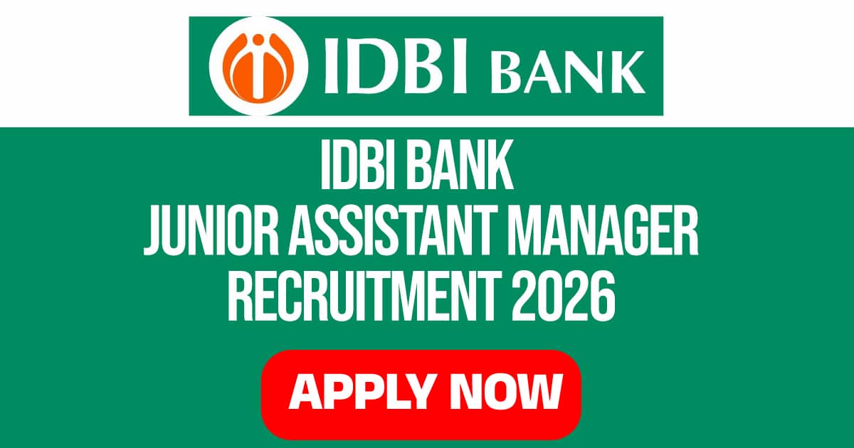 IDBI Bank JAM Recruitment 2026