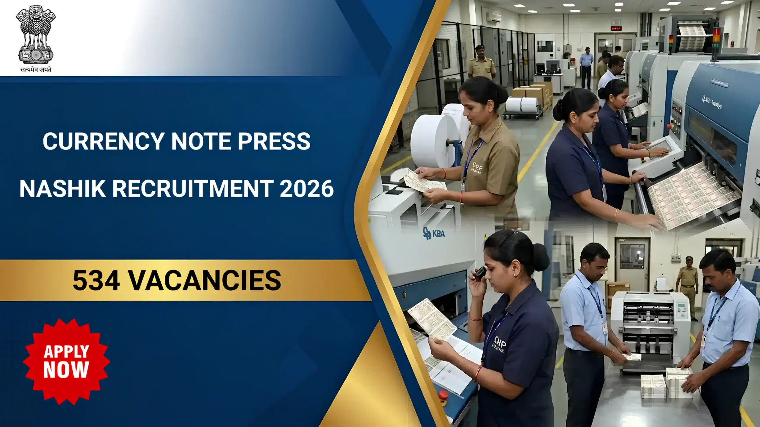 CNP Nashik Recruitment 2026 – 534 Vacancies Junior Technician Supervisor Posts