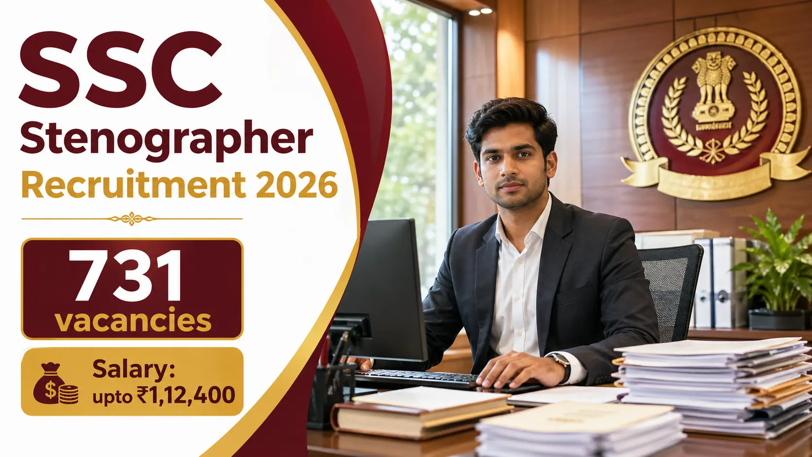 SSC Stenographer Recruitment 2026 Grade C and D – 731 Vacancies