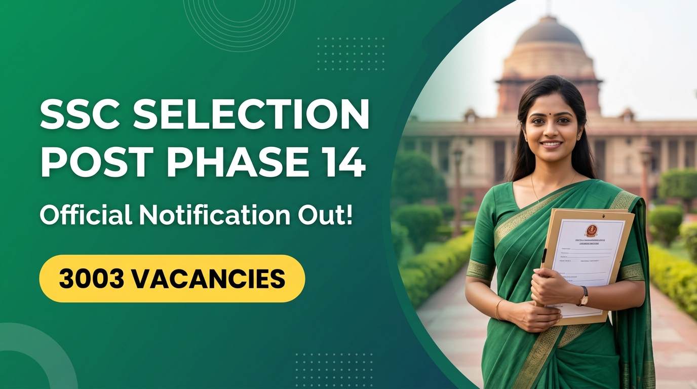 SSC Phase 14 Recruitment 2026 – 3003 Vacancies