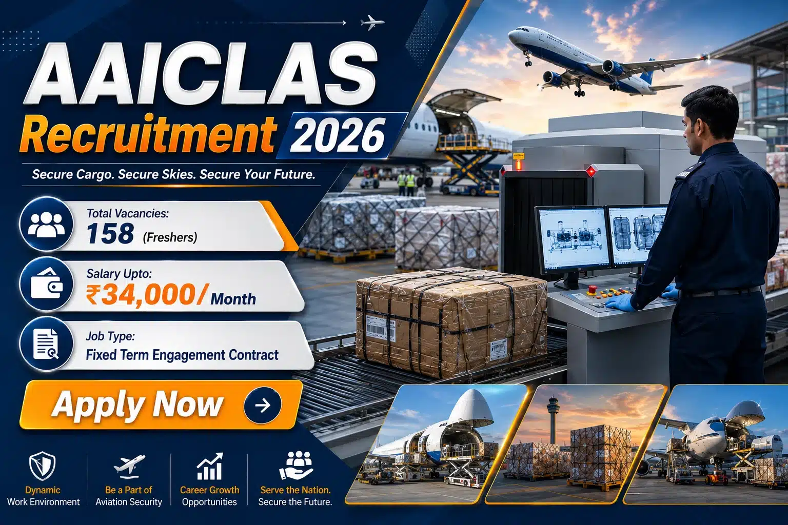 AAICLAS Recruitment 2026 - Security Screener Fresher - 158 Vacancies Apply Online