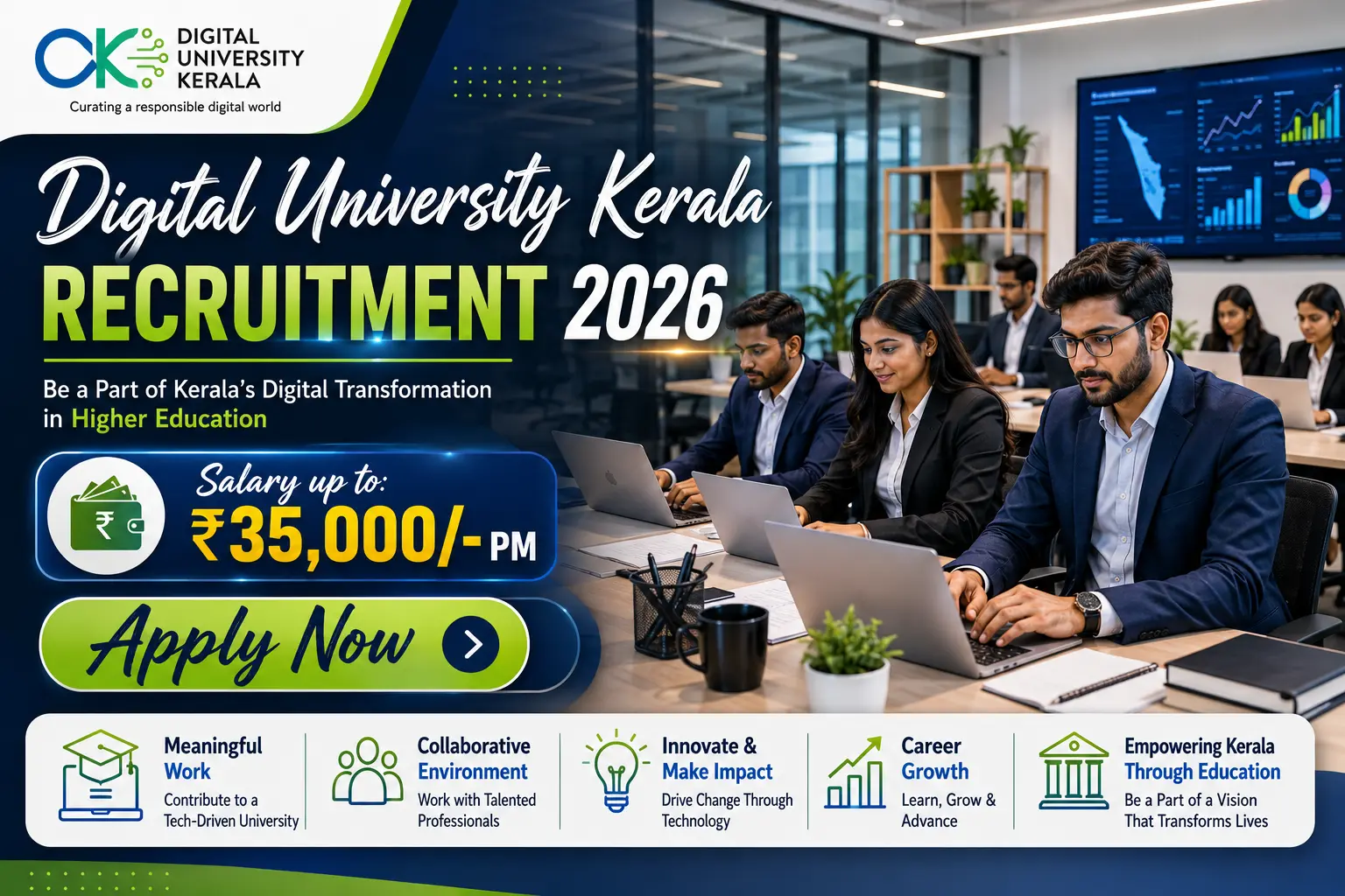 Digital University Kerala Recruitment 2026 – Senior Assistant and Assistant 4 Vacancies Thiruvananthapuram