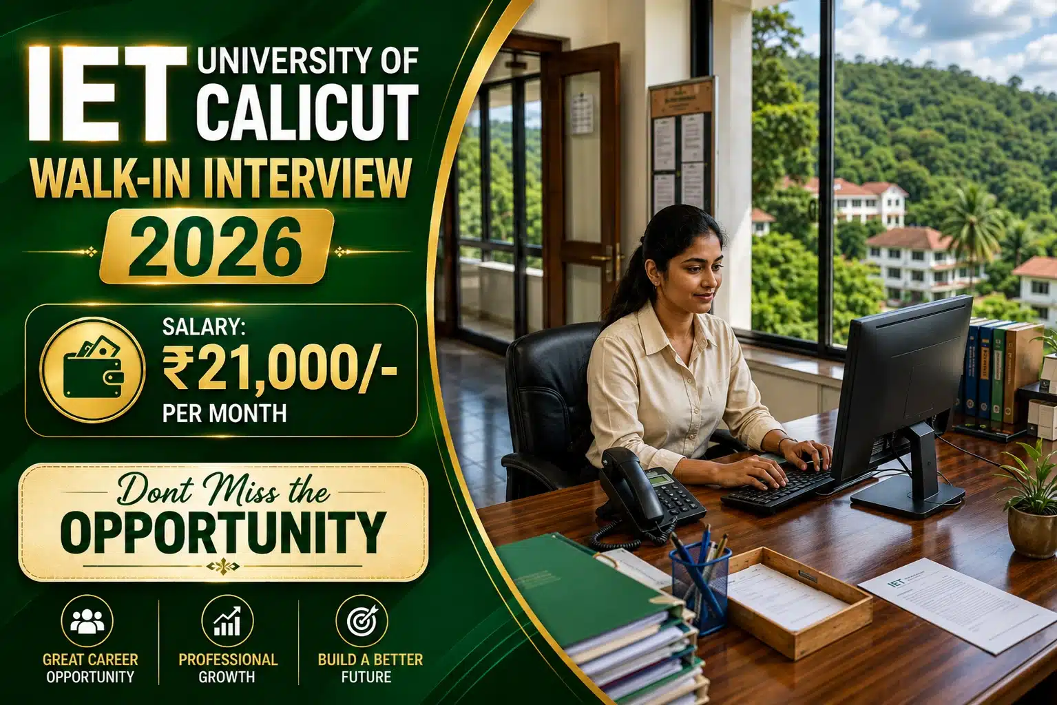 IET Jobs 2026 – University of Calicut Office Assistant Recruitment 3 Vacancies Walk-in Interview