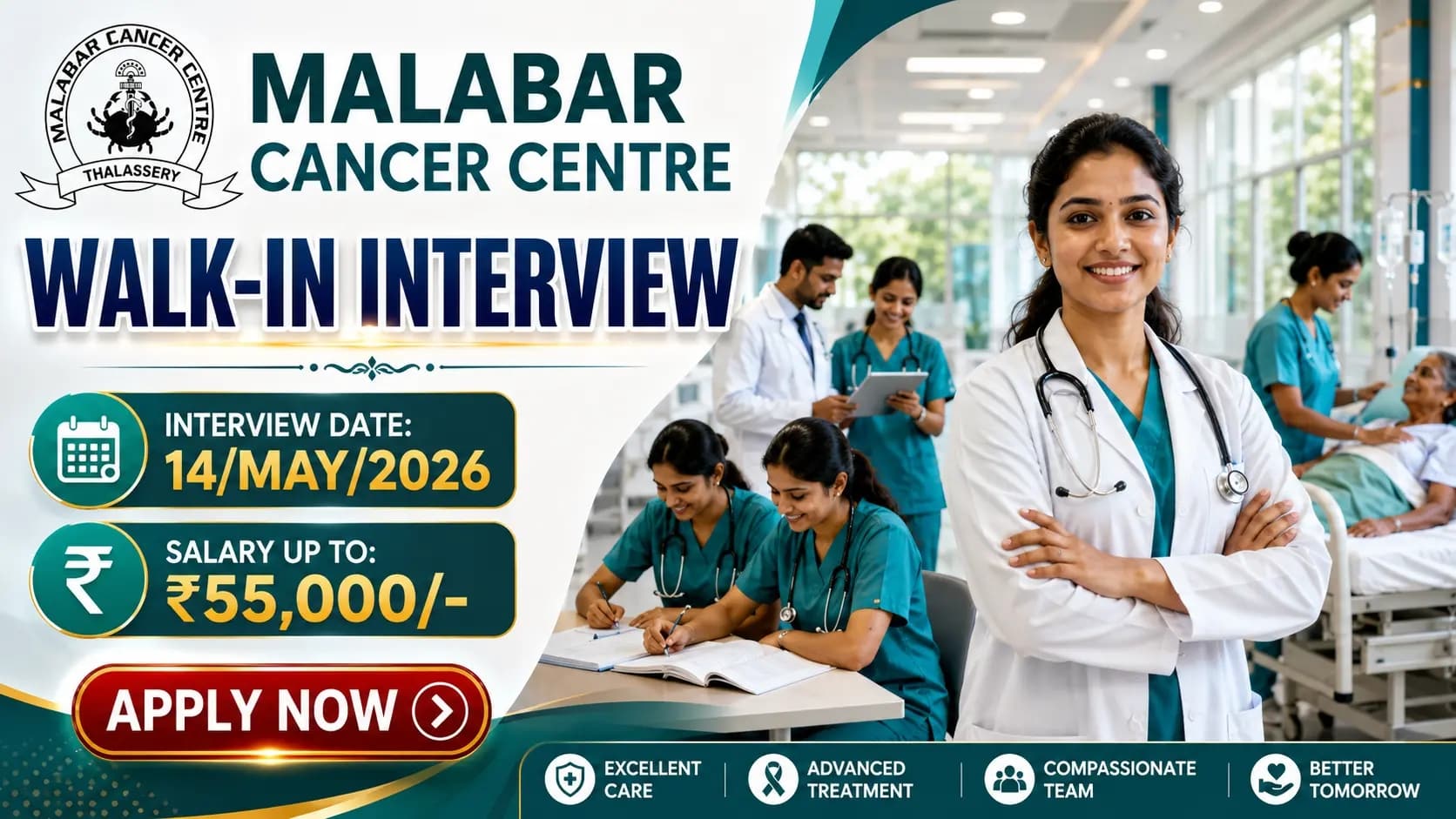MCC Job Vacancies 2026 - Malabar Cancer Centre 24 Posts Walk-in Interview