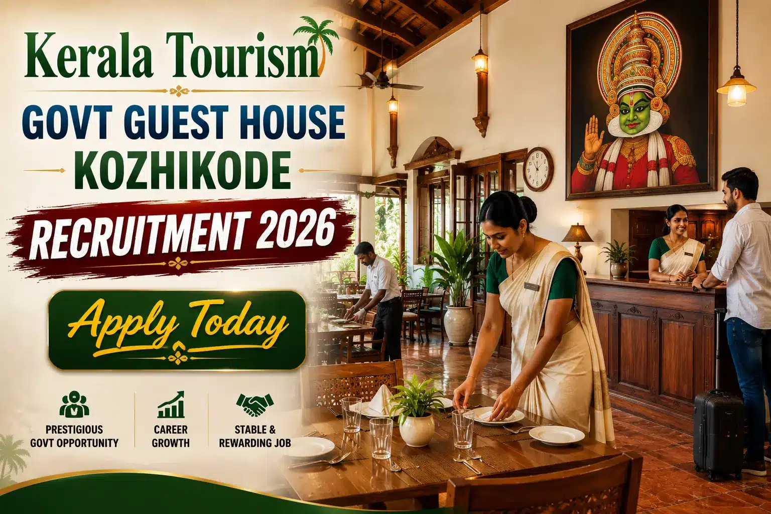 Kerala Tourism Recruitment 2026 – Govt Guest House Vacancies