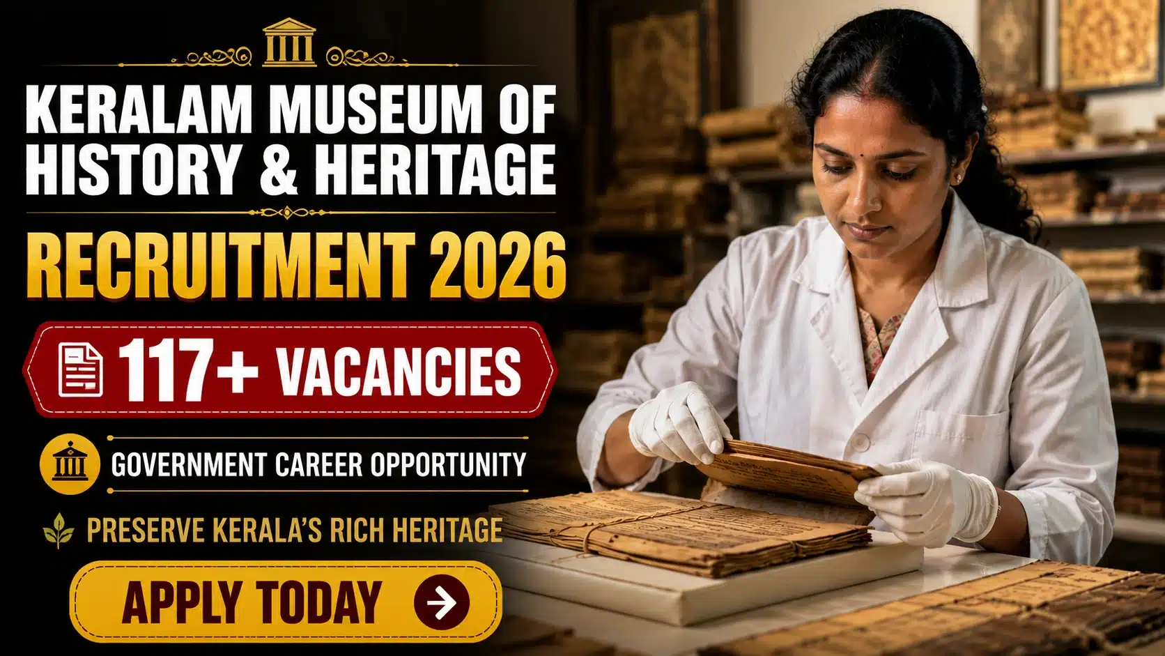 Kerala Museum Jobs 2026 - Multiple Vacancies