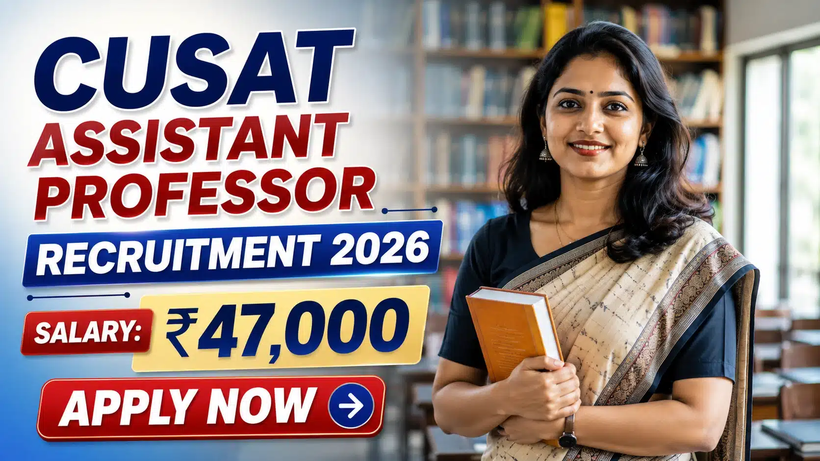 CUSAT Assistant Professor Recruitment 2026 - School of Legal Studies 3 Vacancies