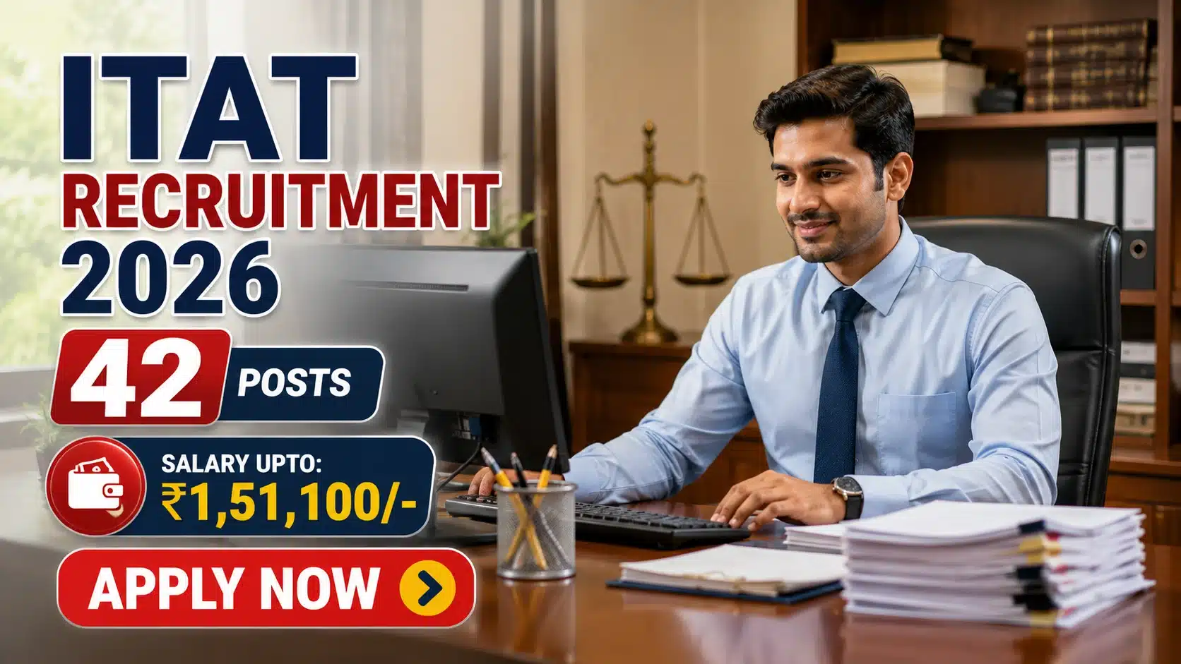 ITAT Recruitment 2026 - SPS & PS 42 Posts
