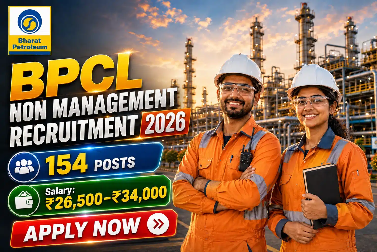 BPCL Non Management Recruitment 2026 – 154 Vacancies