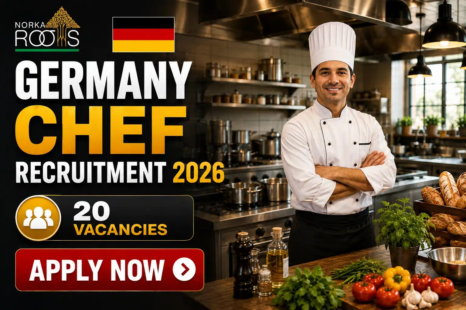 Chef Jobs in Germany 2026 – 20 Vacancies via NORKA Roots