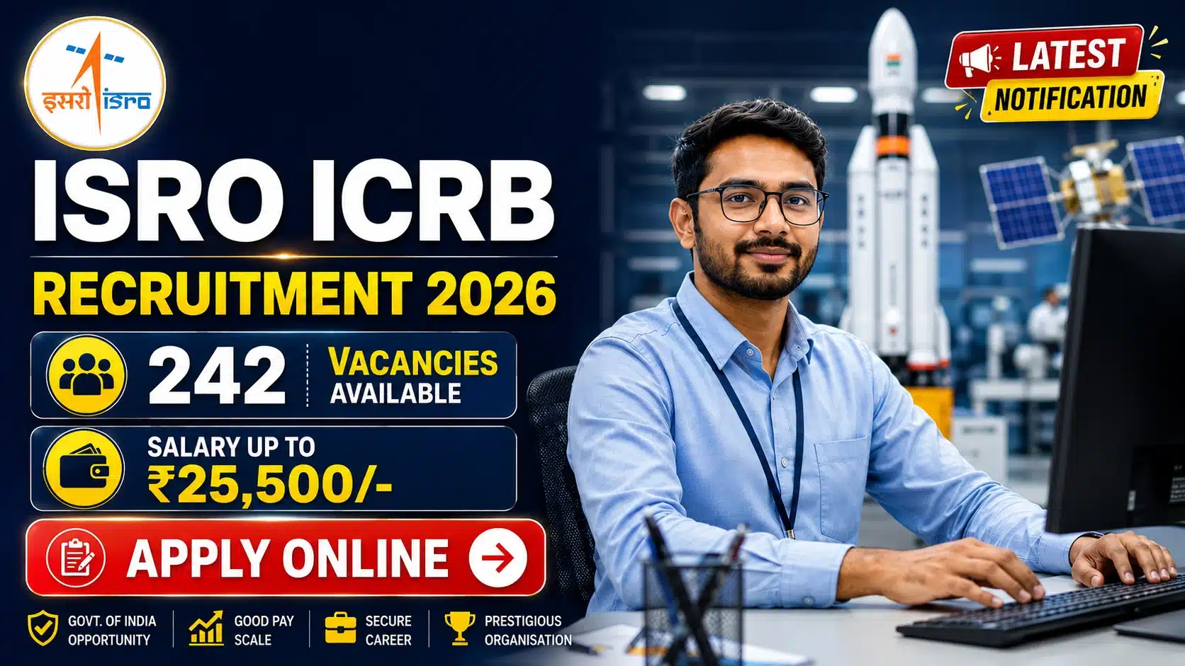 ISRO ICRB Recruitment 2026 – 242 Posts