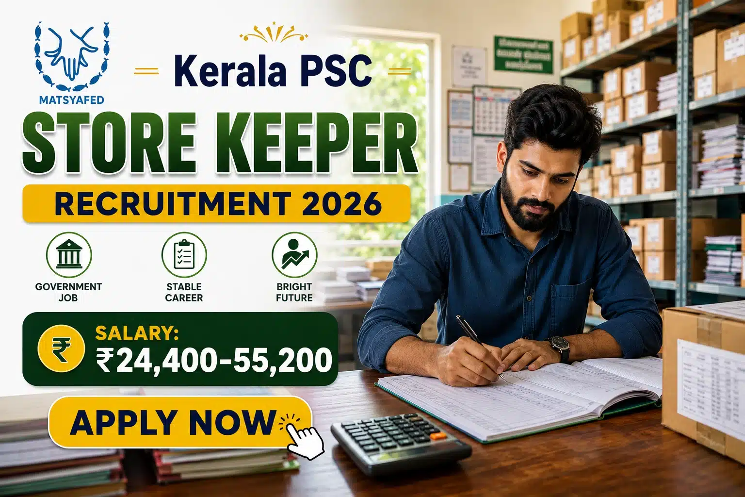 Kerala PSC Store Keeper Vacancy 2026