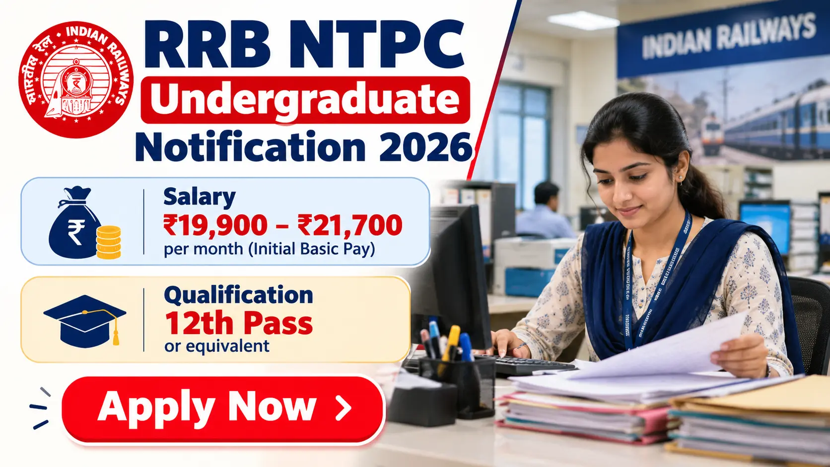 RRB NTPC Undergraduate Recruitment 2026