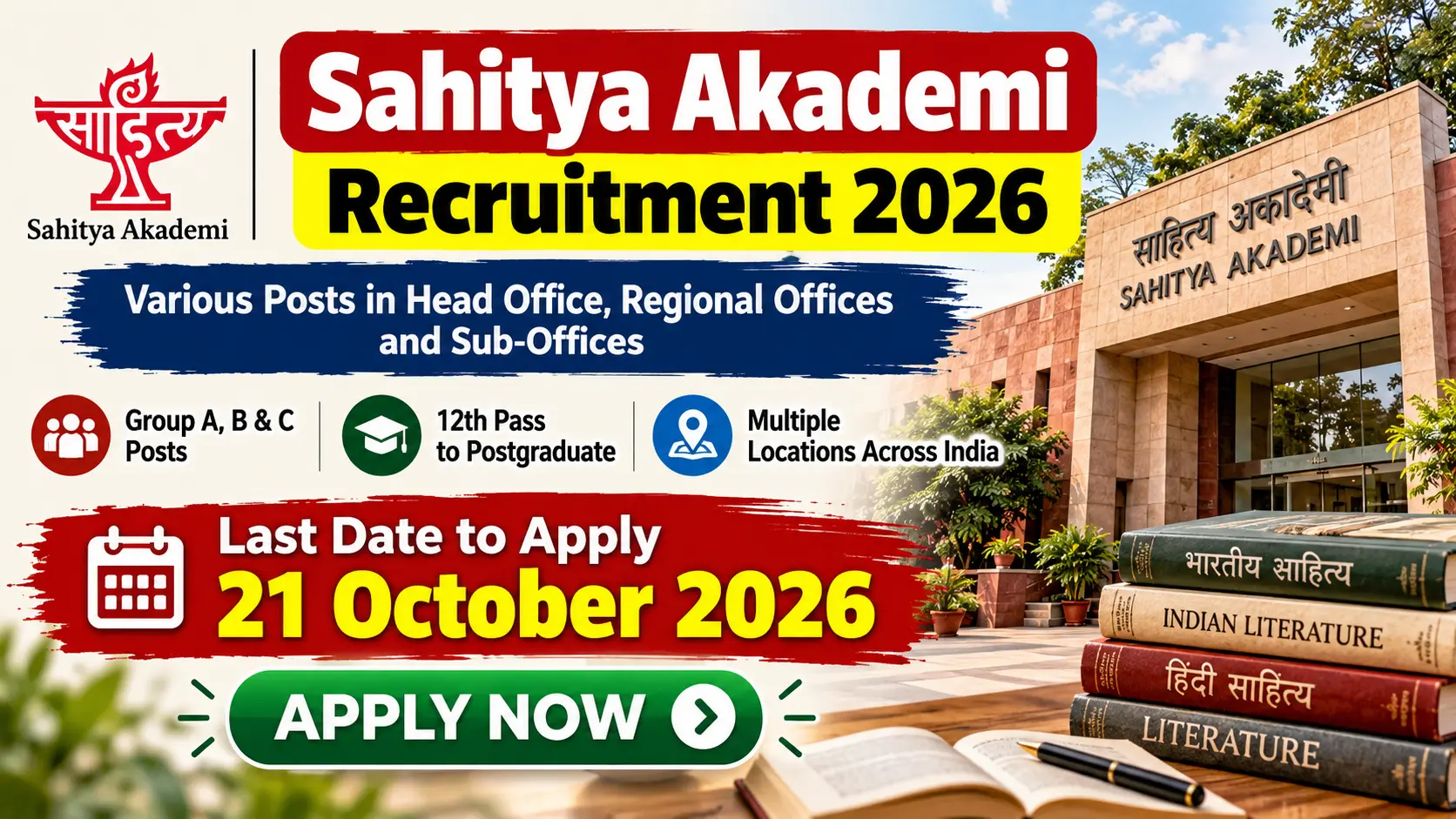 Sahitya Akademi Recruitment 2026